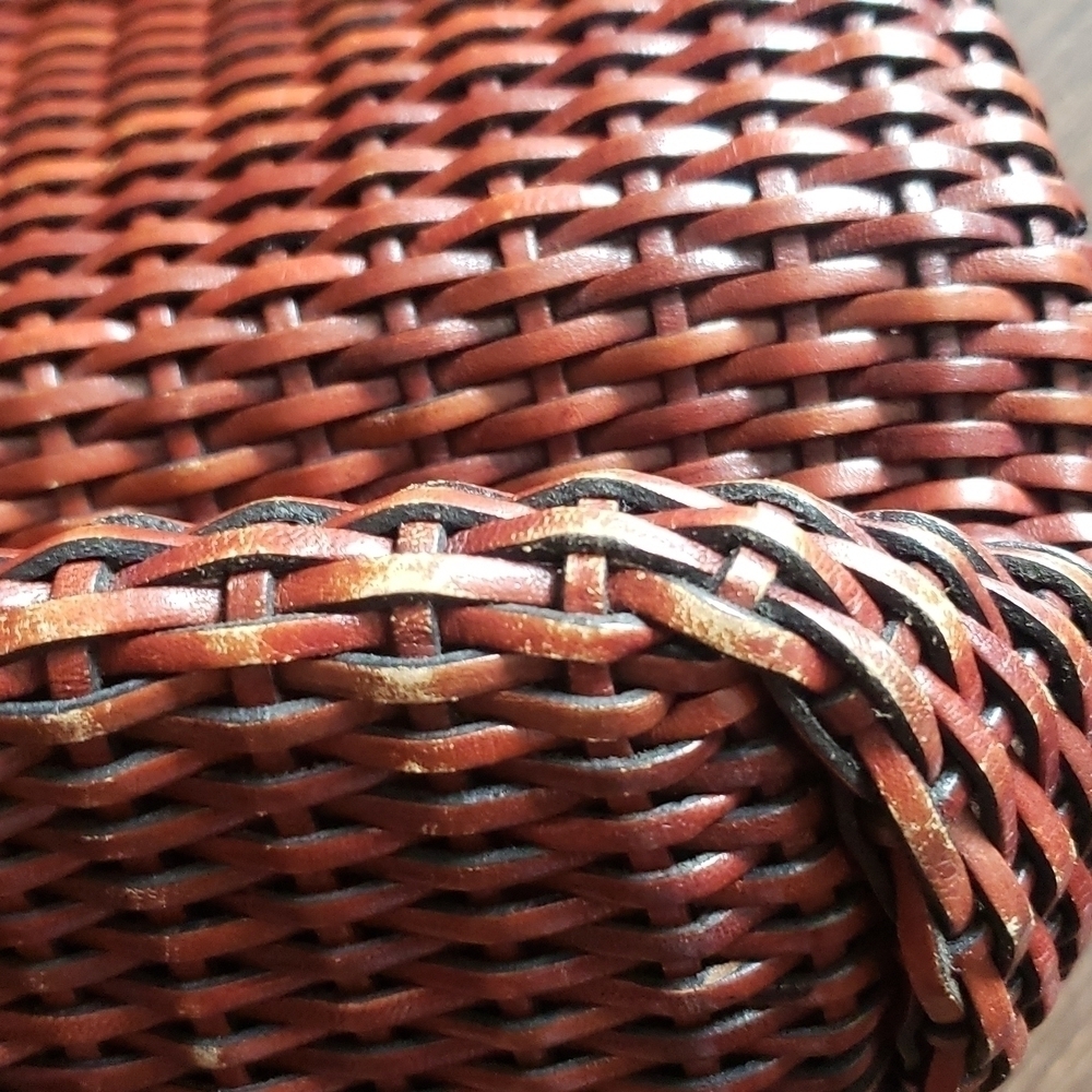 HP. Luna Borsa Genuine Leather Wicker Bag - Picture 11 of 16